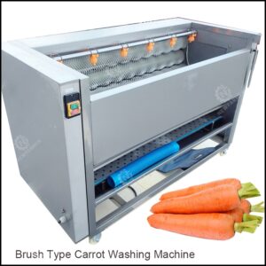 brush type carrot washing machine